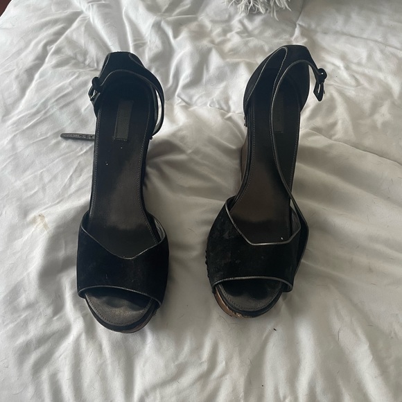 Prada wood wedge with studs - Picture 2 of 4